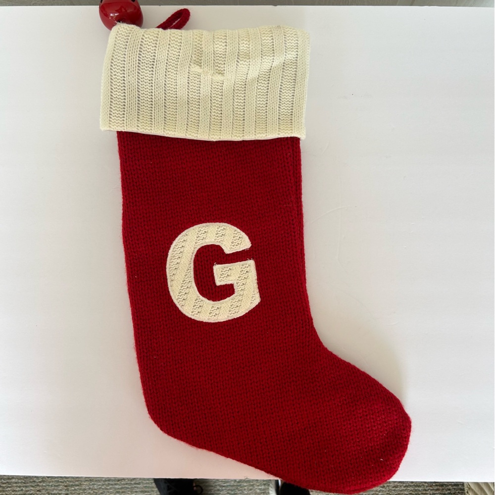 MONOGRAM CHRISTMAS STOCKING G NWT